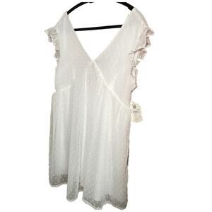 Alterd State - White Polka Dot - Ruffle Tie Dress